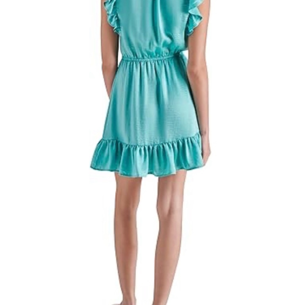 Steve Madden Turquoise Ruffle Mini Dress - Picture 3 of 5